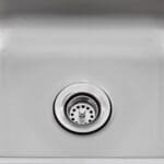 Stainless Steel Sink With Hot/Cold Faucet – 54167 basin Close up with drain plug