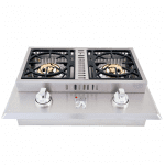 Lion Premium Grills 26-Inch Stainless Steel Drop In Gas Double Side Burner in Propane and Natural Gas