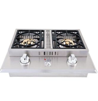 Lion Premium Grills 26-Inch Stainless Steel Drop In Gas Double Side Burner in Propane and Natural Gas