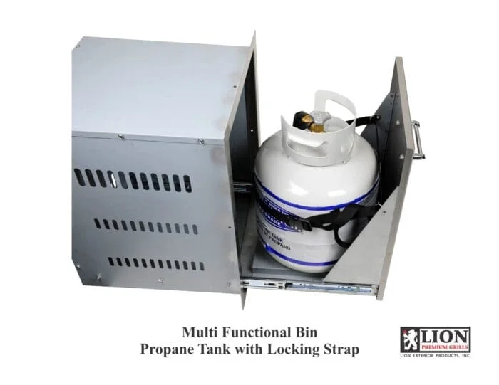 Lion BBQ Multi Functional Bin - Propane Tank with Locking Strap