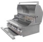 Side View Lion Premium Grills L90000 40-Inch Stainless Steel Built-In Grill with Drip tray open and depth view