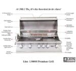 Lion Premium Grills L90000 40-Inch Stainless Steel Built-In Grill Spec Sheet and Top Features