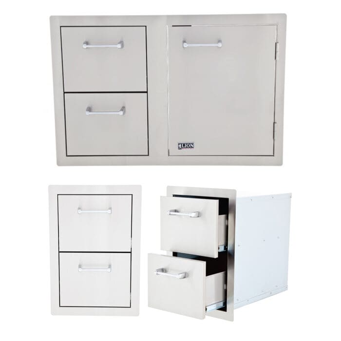 Double Drawer and Door and Drawer Combination