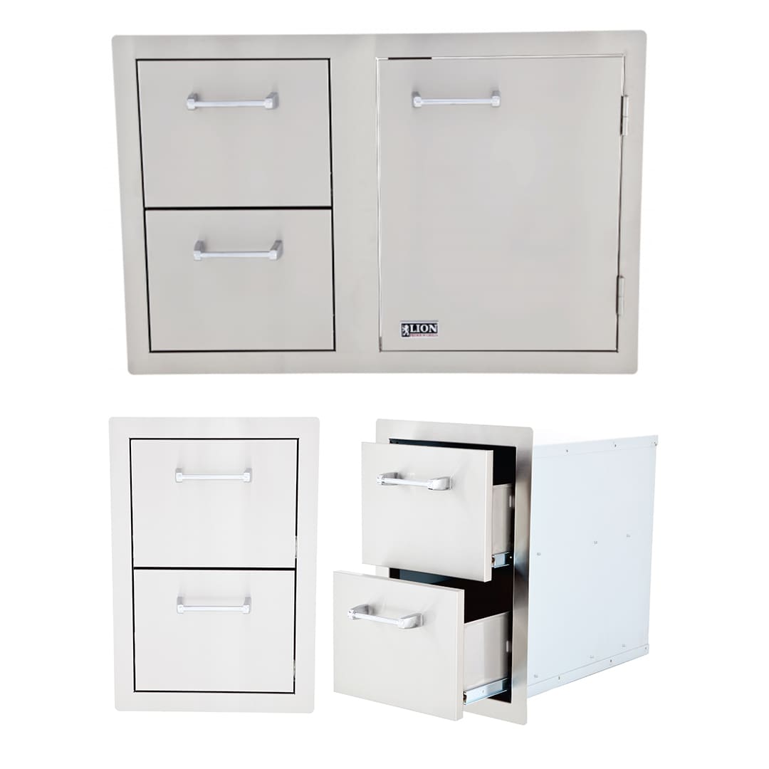 Lion Package Deal - L75000, 33 Double Door, Double Drawers, Sink