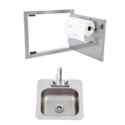 Horizontal Door with Towel Rack + Bar Sink with Faucet (L2219 + 54167)