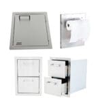 Vertical Door with Towel Rack + Double Drawer L62945 + L2374