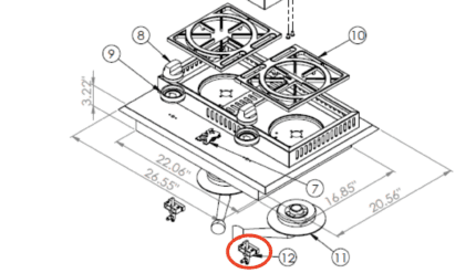 Valve for Double Side Burner