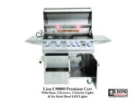 Lion L90000 Premium Cart with door, 2 drawers, 2 interior Lights & Six Knob Bezel LED Lights with wheels