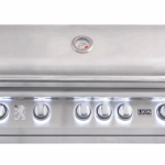Lion Premium Grills L90000 40-Inch Stainless Steel Built-In Grill Closed with LED Knob Lights On 90823 or 90814