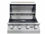 Lion L60000 32-Inch 4-Burner Stainless Steel Built-In Grill Open Lid