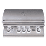 Lion Premium Grills L75000 32-Inch Stainless Steel Built-In Grill Closed with LED Lights On