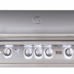 Lion Premium Grills L75000 32-Inch Stainless Steel Built-In Grill Closed with LED Lights On - 75625 or 75623