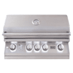 Lion Premium Grills L75000 32-Inch Stainless Steel Built-In Grill Closed with LED Lights On