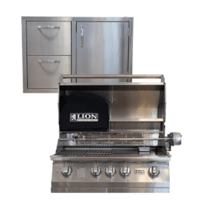 Lion BBQ Direct Lion Premium Grills 32-Inch Grill L75000 – with Made in USA 32-Inch Door/Drawer Combination Package Deal
