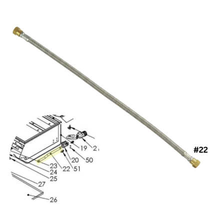 Lion Premium Grills Flexline from Manifold to Regulator -17743