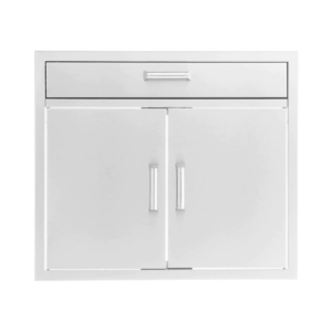 PCM 30-Inch Stainless Steel Double Door & Single Utility Drawer Combo – BBQ-260-AD30-DR1