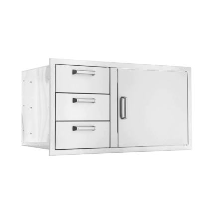 39-Inch Stainless Steel Reversible Access Door & Triple Drawer Combo