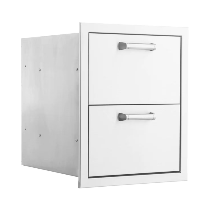 16-Inch Stainless Steel Double Access Drawer