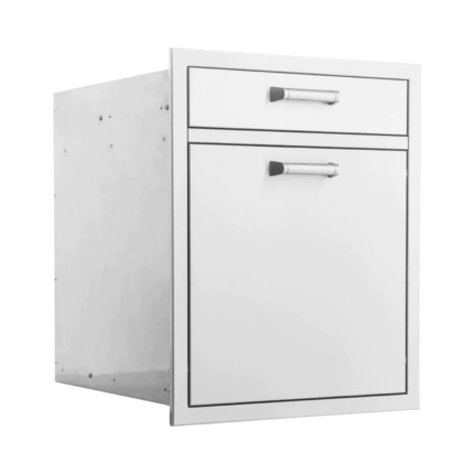 20-Inch Stainless Steel Single Drawer With Roll-Out Trash & Recycling Bin Combo