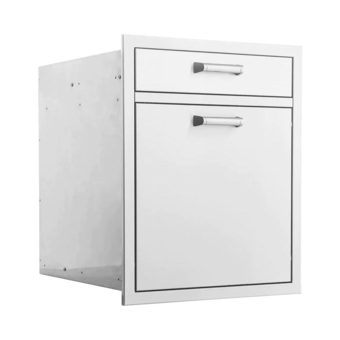 20-Inch Stainless Steel Single Drawer With Roll-Out Trash & Recycling Bin Combo