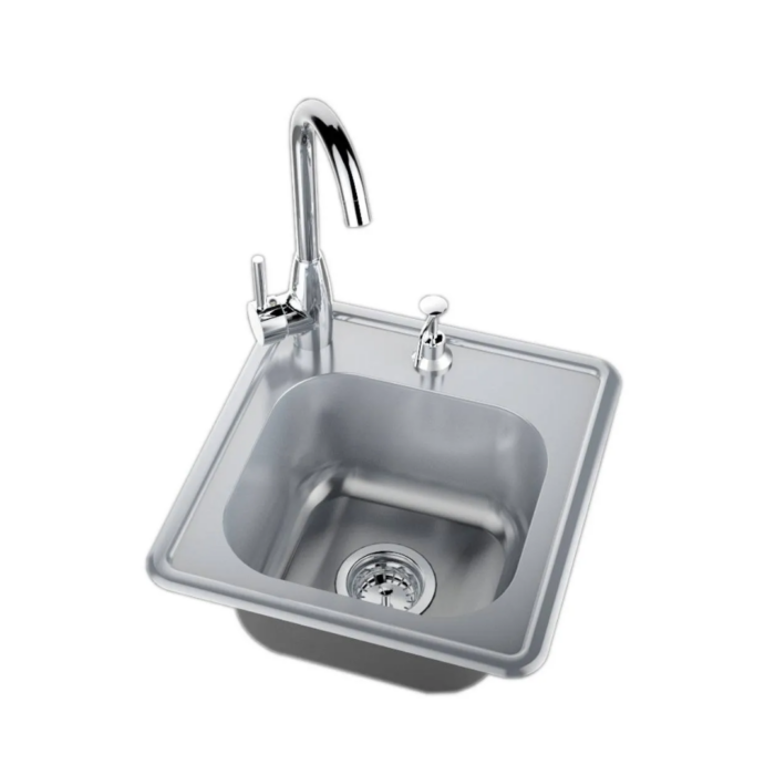 Premium 17 x 16 Drop-In Sink with HotCold Faucet - A-SS17 01