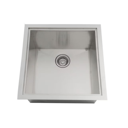 Premium OverUnder 20 X 20 X 12-Inch Height Single Basin Sink WCover - B-SK20 01