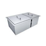 Premium OverUnder 34″ x 12″ Height Double Basin Sink w2 Covers – B-SK34 01