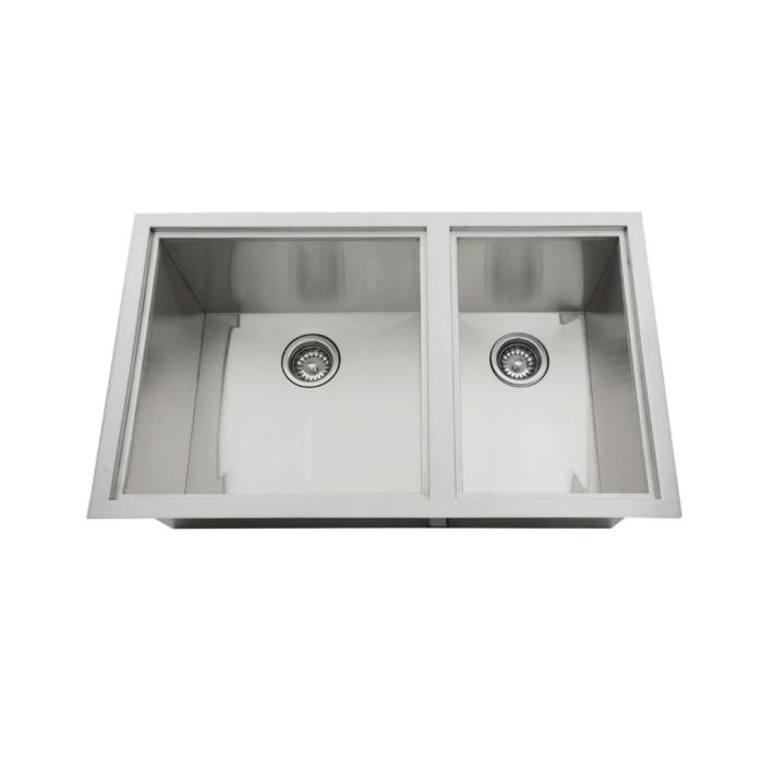 Premium OverUnder 34″ x 12″ Height Double Basin Sink w2 Covers – B-SK34 Top