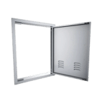 Sunstone Signature Series 14x20 Right Swing Vertical Vented Single Door – BA-VDVR1420 Open