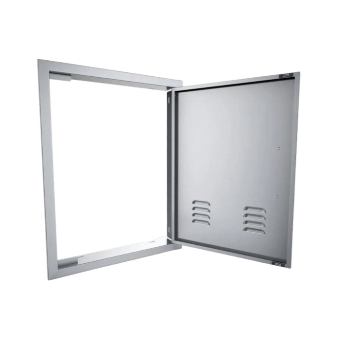 Sunstone Signature Series 14x20 Right Swing Vertical Vented Single Door – BA-VDVR1420 Open