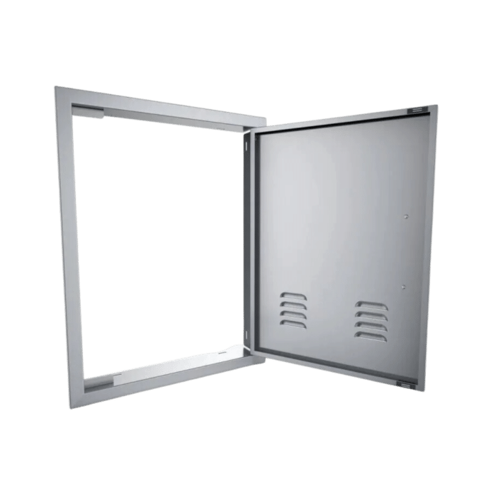 Sunstone Signature Series 17x24 Right Swing Vertical Vented Single Door – BA-VDVR1724 open