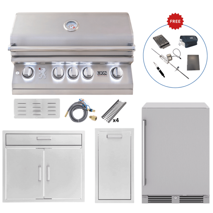 LUX75-P002 Lion Outdoor Kitchen Lux Package Lion L75000 + 6pcs