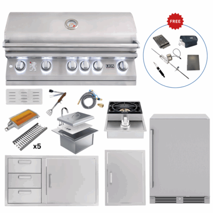 Cart LUX90-P010 Lion Outdoor Kitchen Lux Package