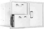 Best of Backyard L-60000 Built in BBQ NG with 260 Series 32-Inch Access Door & Double Drawer Combo (Reversible) - Image 3