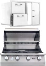 Best of Backyard L-60000 Built in BBQ NG with 260 Series 32-Inch Access Door & Double Drawer Combo (Reversible)
