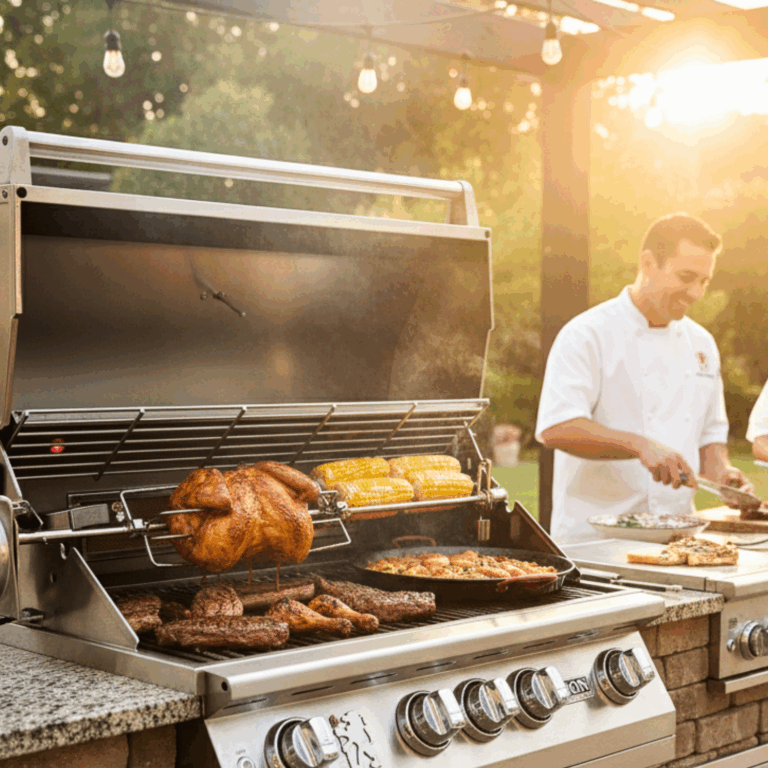 Why Choose Lion Premium Grills for Your Outdoor Kitchen? Lion Grill in action