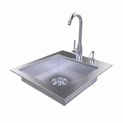 Sunstone ADASK20 20-Inch ADA Compliant Single Sink W Cover & HotCold Faucet - Lifestyle