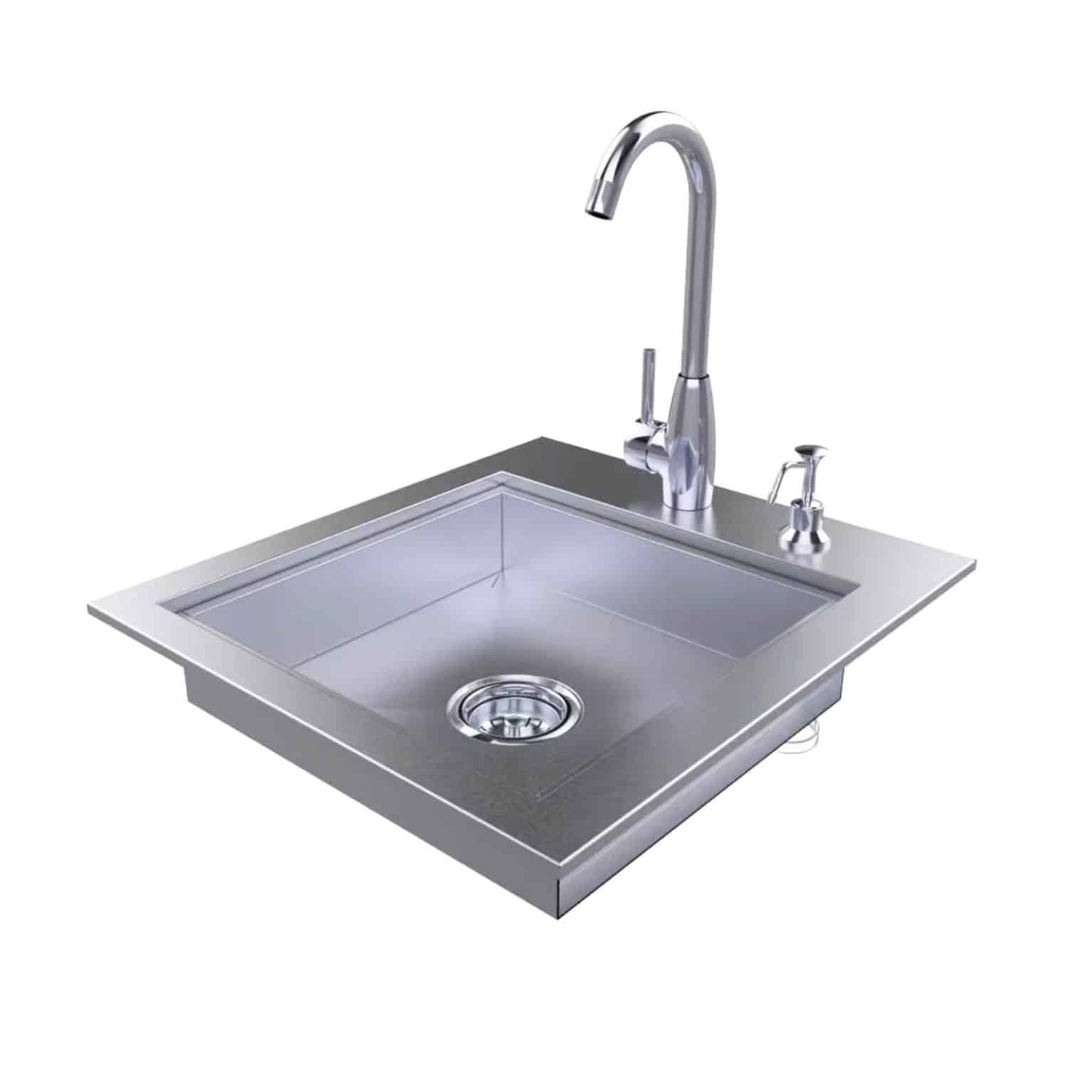 20-Inch ADA Compliant Single Sink W Cover & HotCold Faucet - ADASK20 (1) Sunstone ADASK20 20-Inch ADA Compliant Single Sink W Cover & HotCold Faucet - Lifestyle