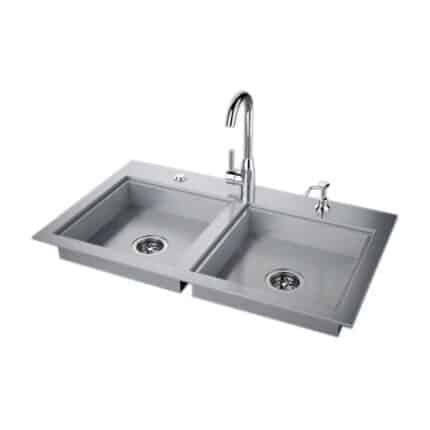 ADA Compliant Double Sink with Covers & Faucet – ADASK37