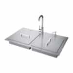 Premium 37″ ADA Compliant Double Sink with Covers & Faucet – ADASK37 (1)