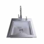 Sunstone ADASK20 20-Inch ADA Compliant Single Sink W Cover & HotCold Faucet - Front View