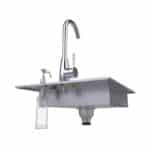 Sunstone ADASK20 20-Inch ADA Compliant Single Sink W Cover & HotCold Faucet - Under Counter Rear View