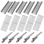 Lion L90000 40-Inch Grill Parts Package: 5 Burners 5 Ceramic Flame Tamers 5 Cooking Grates