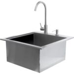 PCM 21-in Outdoor Rated Stainless Steel Drop-In Sink w/ Hot/Cold Faucet – BBQ-21SNK-SS - Image 11