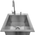 PCM 21-in Outdoor Rated Stainless Steel Drop-In Sink w/ Hot/Cold Faucet – BBQ-21SNK-SS - Image 12