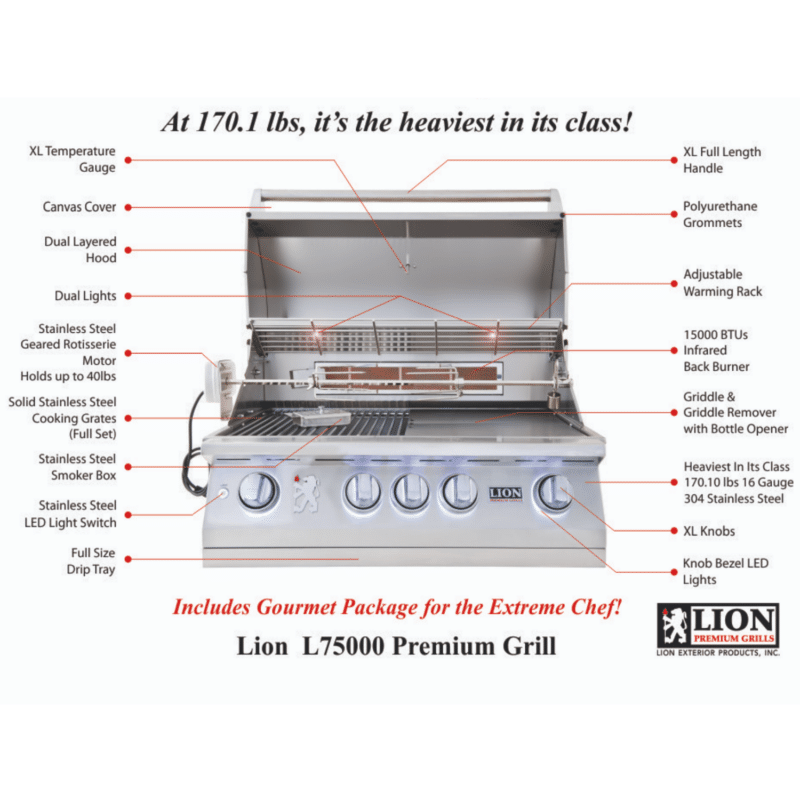 Lion L75000 Grill SPECS