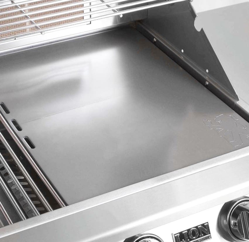 Premium drop-in stainless steel Lion griddle plate accessory for cooking gas grill griddle burgers
